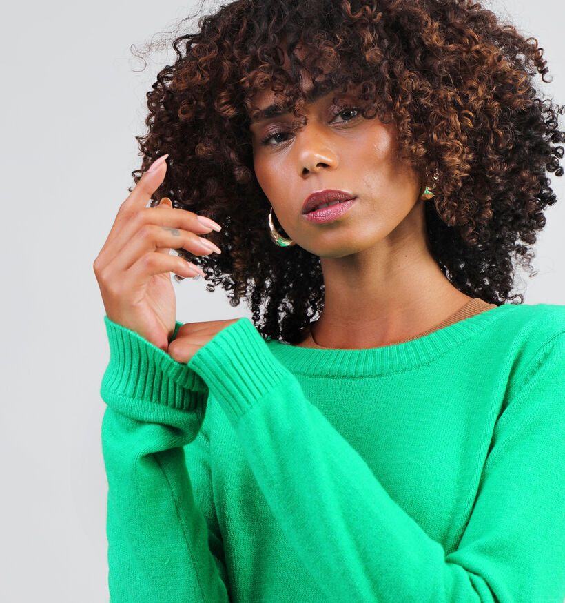 Vila Ril Pull tricoté en Vert pour femmes (328849)