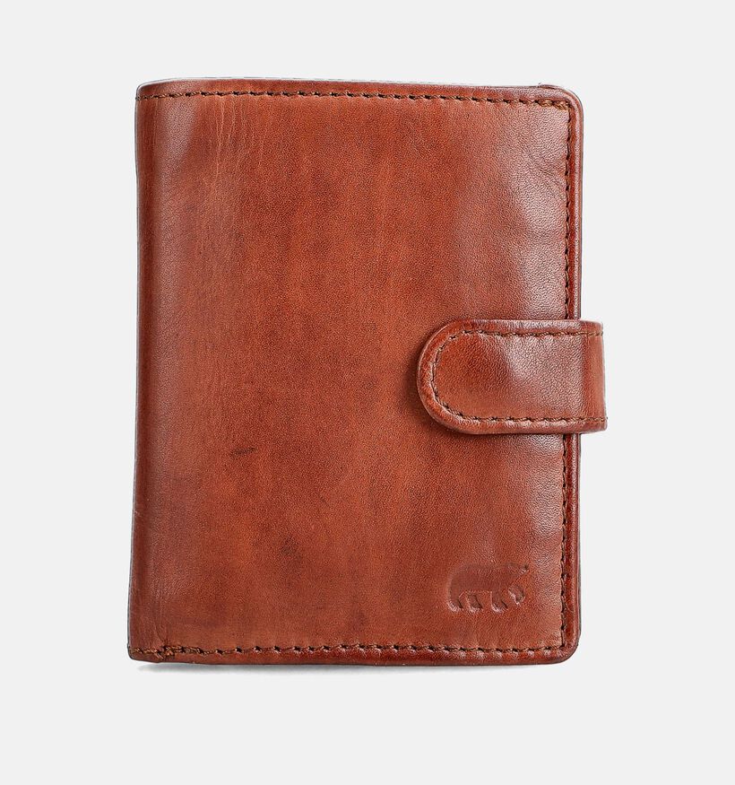 Bear Design Cognac Portemonnee met Overslag voor heren, dames (382099)