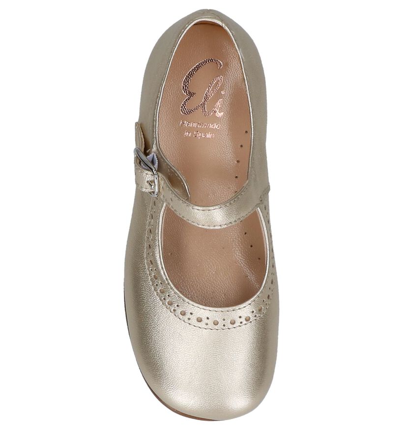 Metallic Gouden Ballerina's met Bandje Eli in leer (245979)