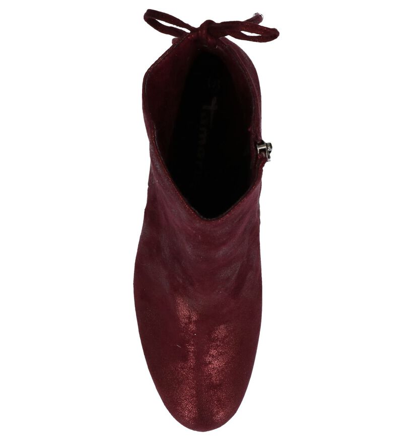 Tamaris Bottillons à talons en Bordeaux en textile (226723)