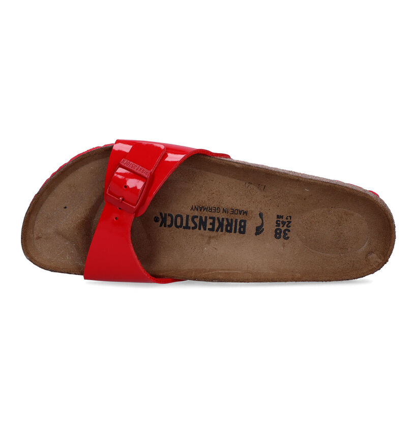 Birkenstock Madrid Nu-pieds en Rouge en simili cuir (322644)