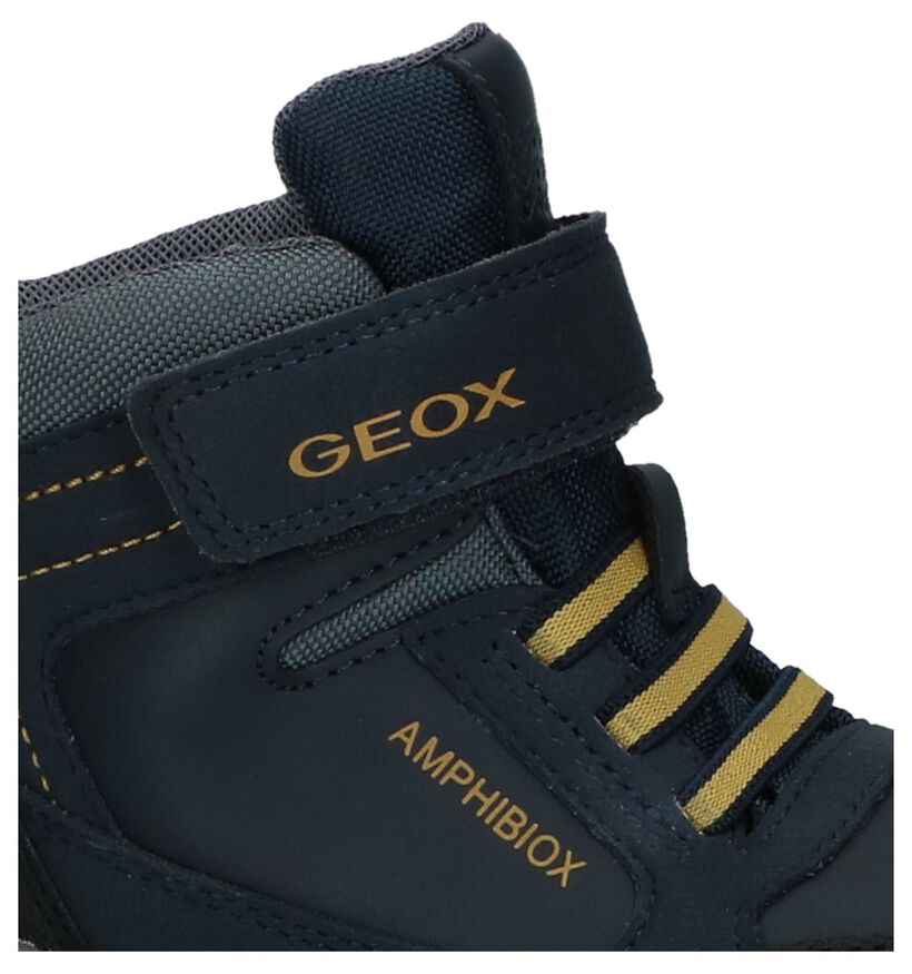 Geox Donker Blauwe Hoge Schoenen met Velcro in kunstleer (223163)