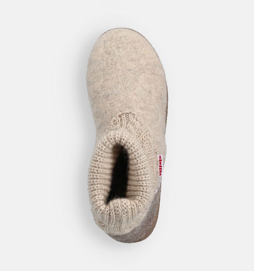 Giesswein Freiburg Pantoufles hautes en Beige pour femmes (370237)