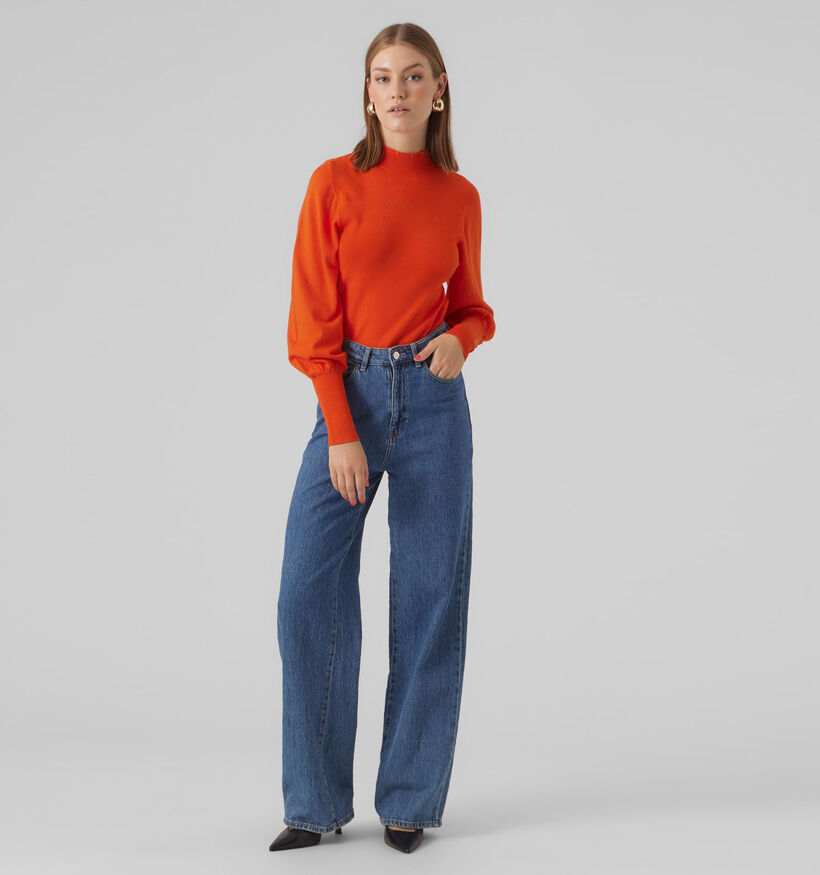Vero Moda Holly Oranje Trui met ballonmouwen voor dames (328993)