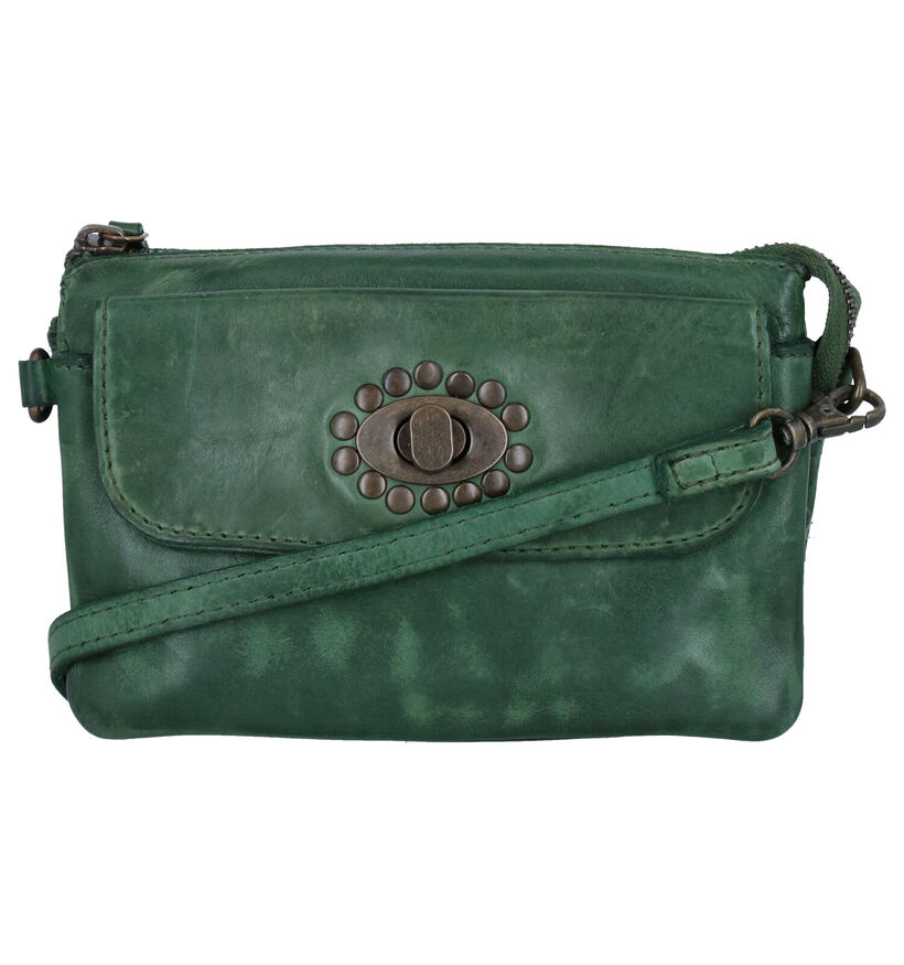 Bear Design Zwarte Crossbody Tas in leer (284321)