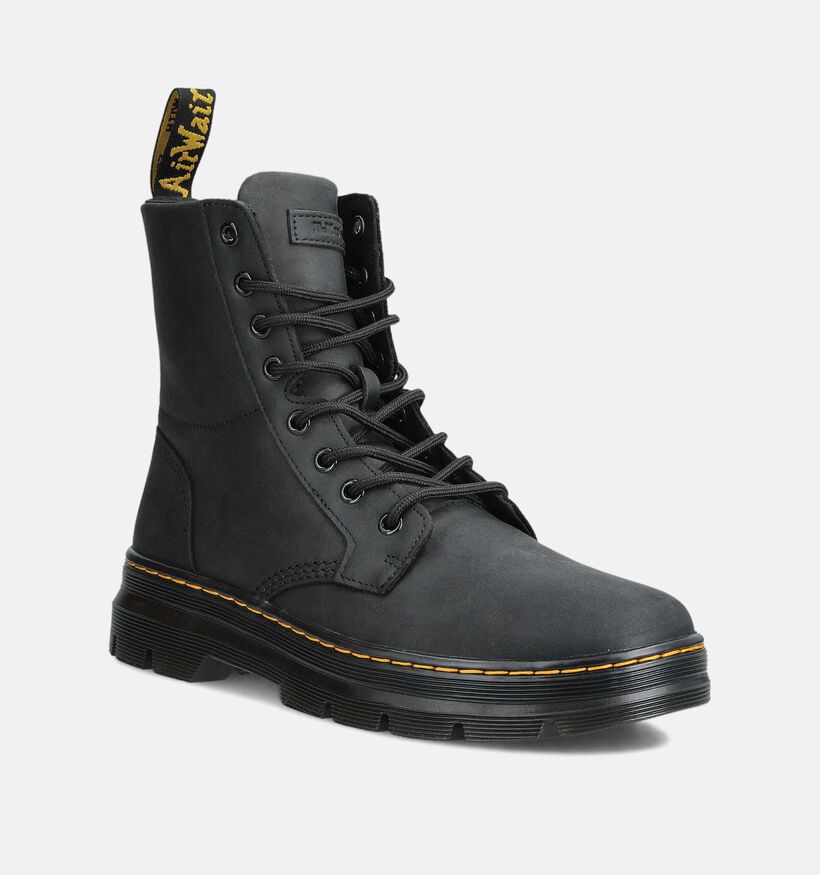 Dr. Martens Combs Boots &agrave; lacets en Noir pour hommes (378037) - pour semelles orthop&eacute;diques