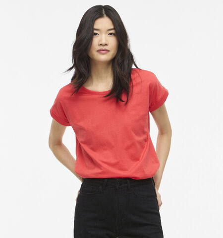 Vila T-shirts Zwart/Blauw/Rood