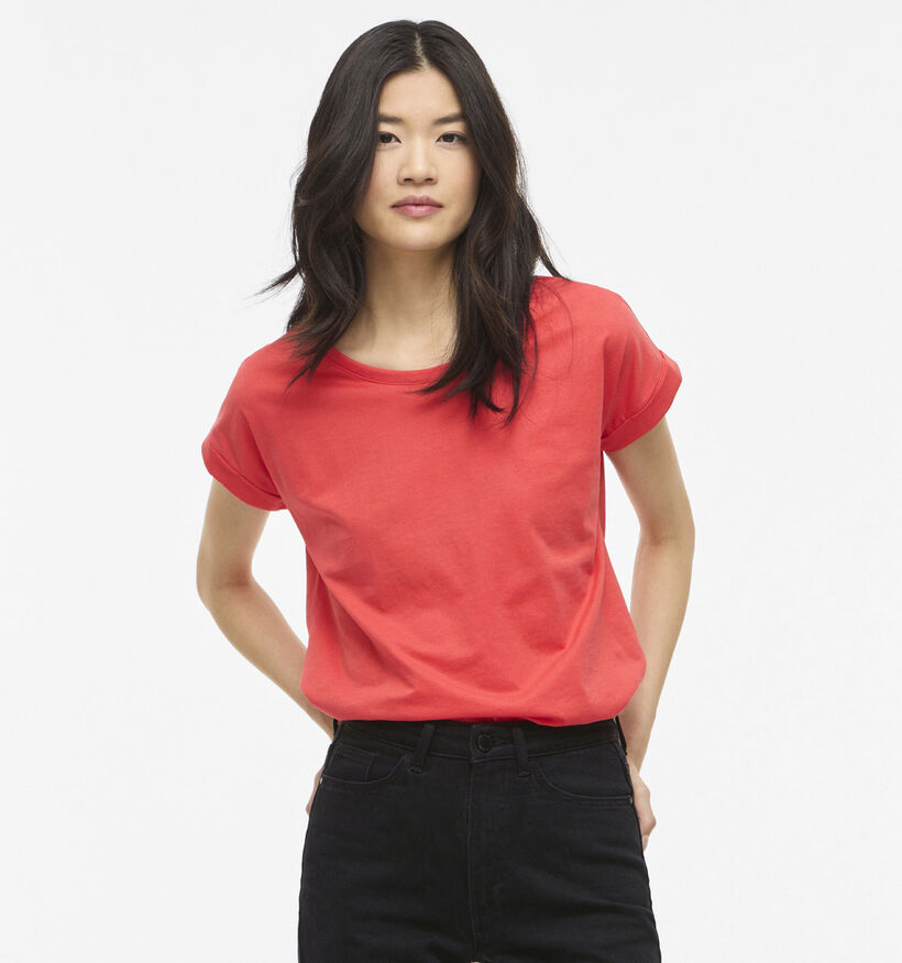 Vila Dreamers New Pure Rode T-shirt voor dames (368084)