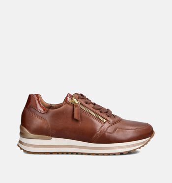 Gabor Comfort Chaussures plates Cognac/Argent
