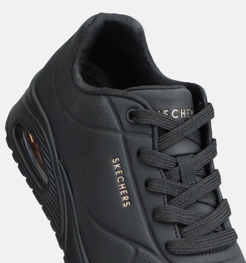 Skechers Uno Stand On Air Zwarte Sneakers voor dames (375621) - geschikt voor steunzolen