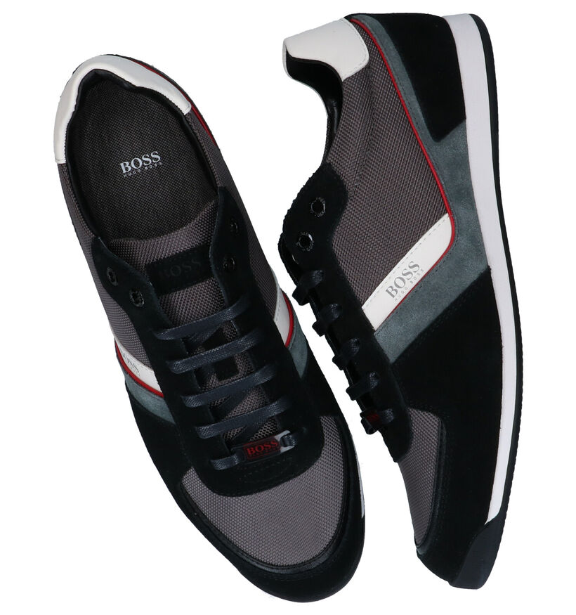 Hugo Boss Chaussures &agrave; lacets en Noir pour hommes (240854) - pour semelles orthop&eacute;diques