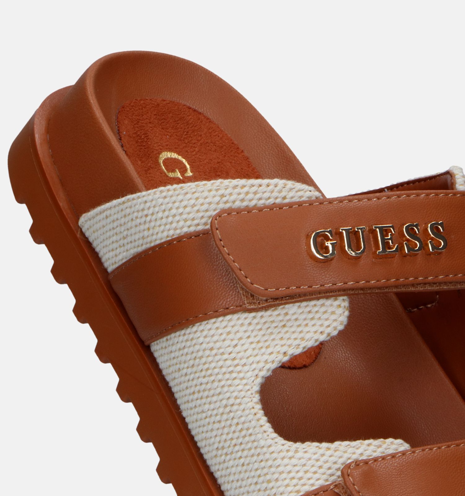 Guess Fabulon Nu pieds plateforme en Cognac Femmes Nu pieds en ligne sur TORFS.BE