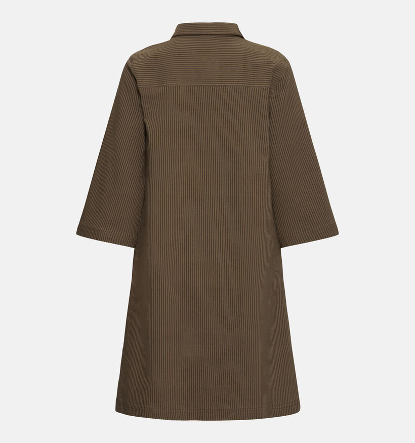 Fransa Frena Robe mi-longue en Brun fonc&eacute; pour femmes (377897)