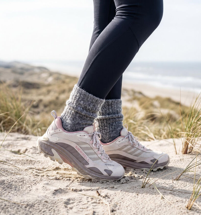 Merrell Moab Speed 2 GTX Beige Sneakers voor dames (368886) - geschikt voor steunzolen
