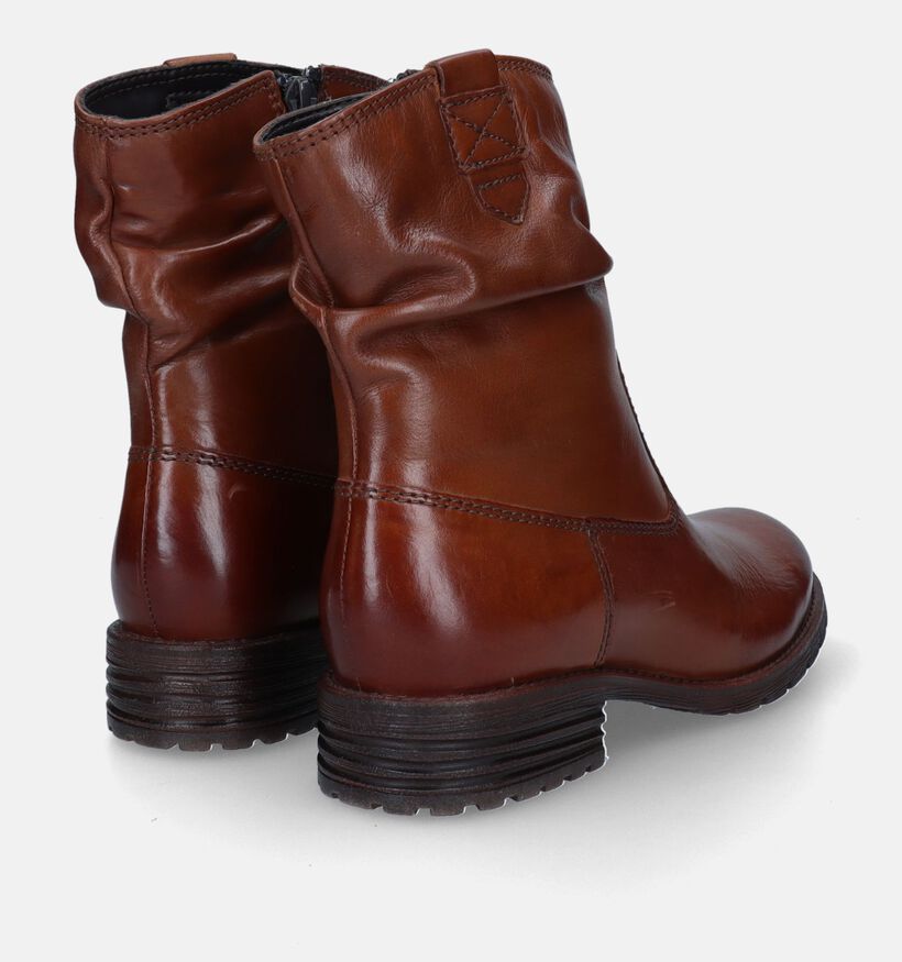 Signatur Bottes de motard en Cognac pour femmes (329251)