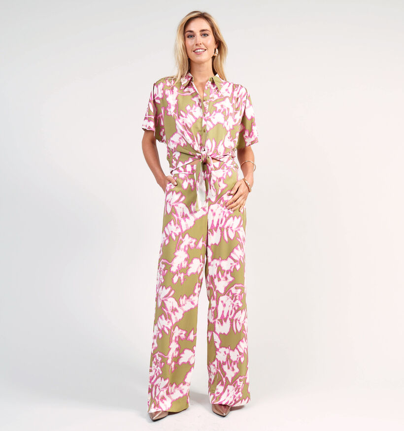 Minus Etia Blouse en Vert/Rose pour femmes (359821)