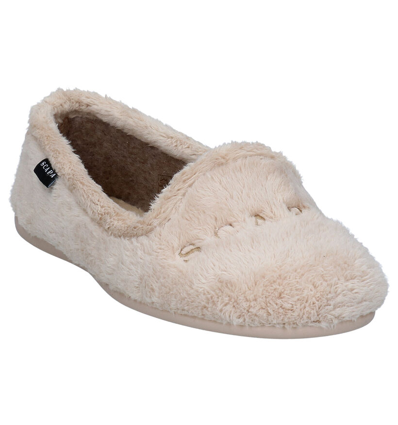 Scapa Pantoufles fermées en Beige pour femmes (332659)