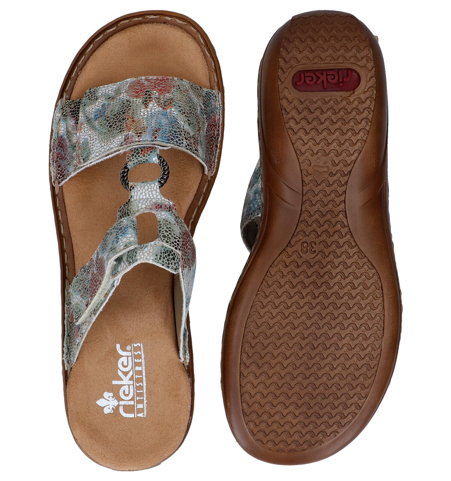 Rieker Meerkleurige Slippers | TORFS.BE | Gratis verzend en retour