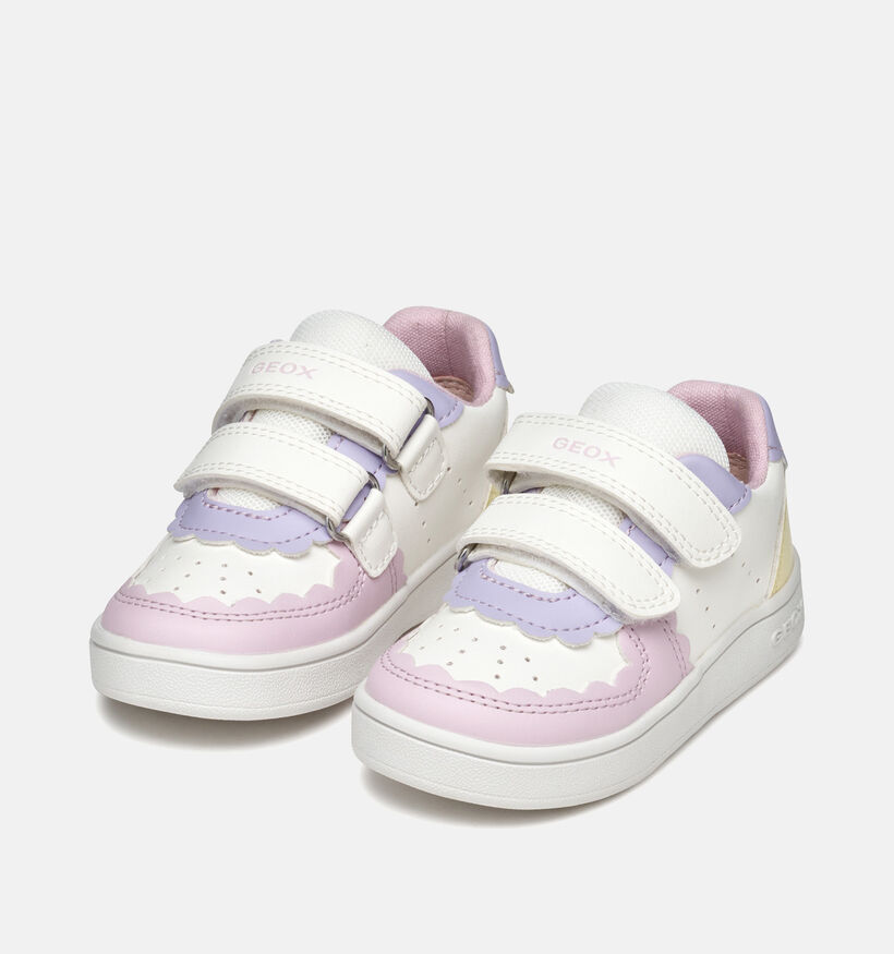 Geox Eclyper Witte/Pastel Velcroschoenen voor meisjes (368415) - geschikt voor steunzolen