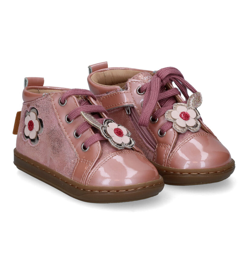 Shoo Pom Bouba Floflo Bottines en Rose pour filles (314437) - pour semelles orthopédiques