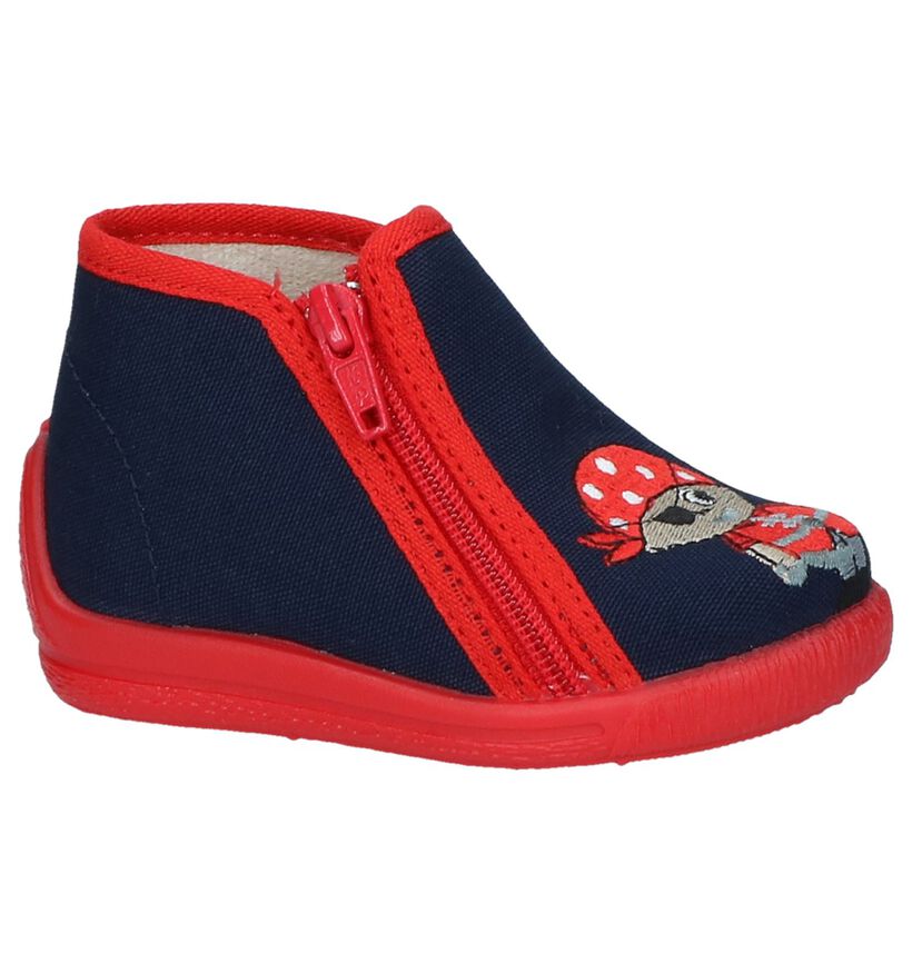 Bellamy Pantoufles fermées en Bleu foncé en textile (248491)