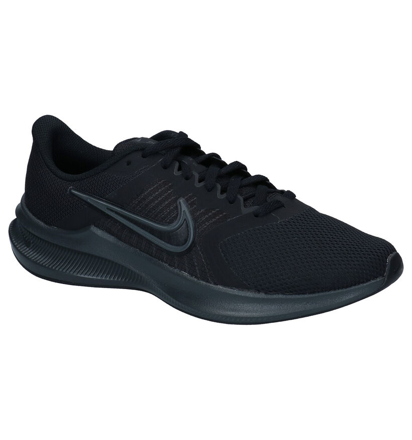 Nike Downshifter Zwarte Sneakers in kunstleer (291013)