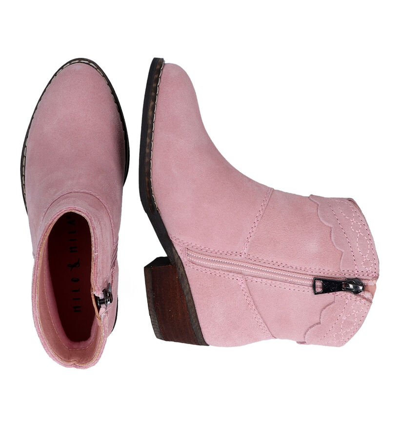 Milo & Mila Bottes courtes en Rose pour filles (319971)