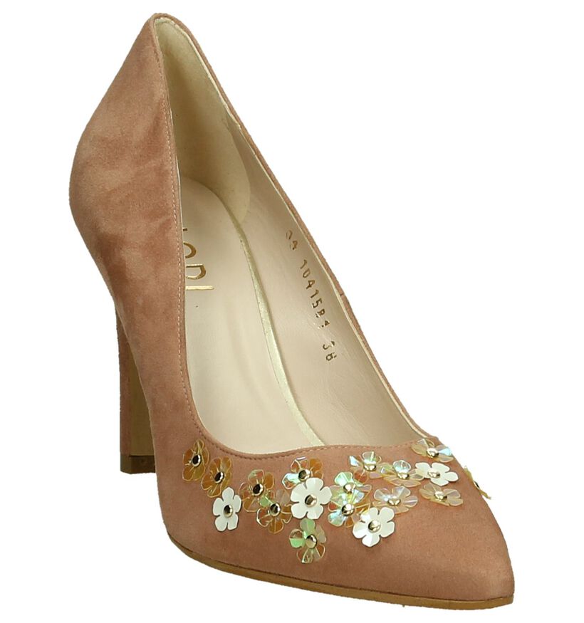 Roze Pumps Lodi met Bloemen, , pdp