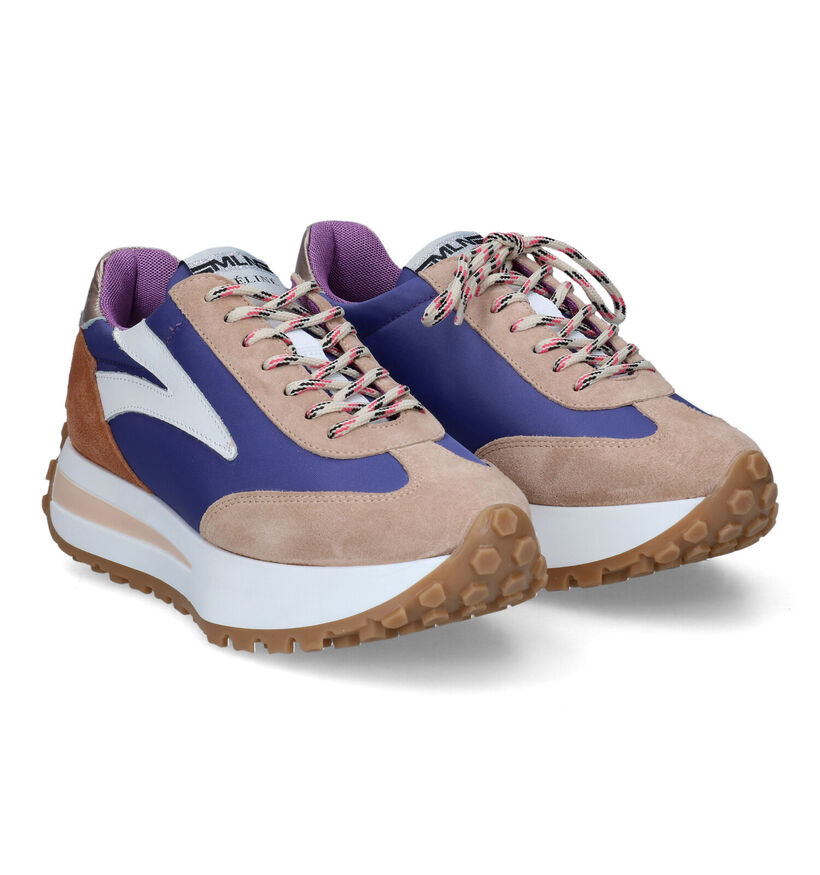 Méliné Paarse Sneakers in nubuck (316068)