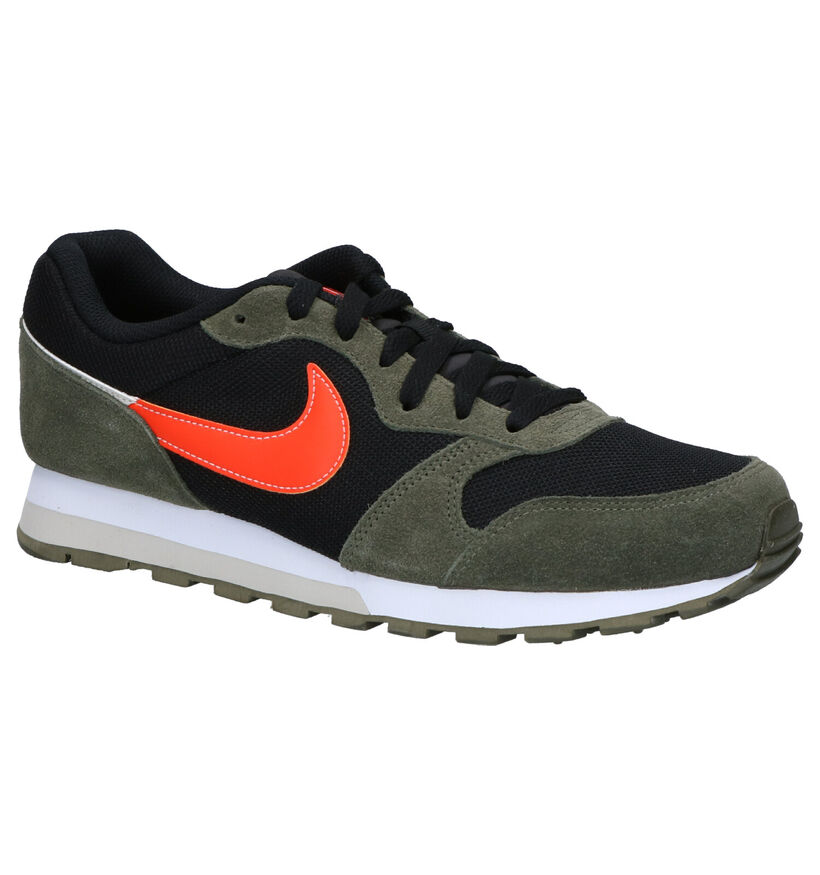 Nike MD Runner 2 Kaki/Zwarte Sneakers in stof (253971)