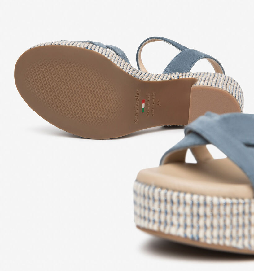 NeroGiardini Blauwe Sandalen met Hak voor dames (370730)
