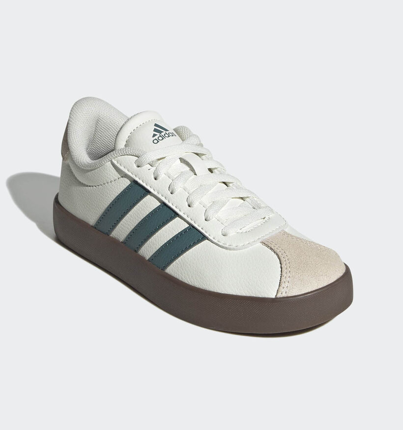 adidas VL Court 3.0 Witte/Groene Sneakers voor meisjes, jongens (366069) - geschikt voor steunzolen