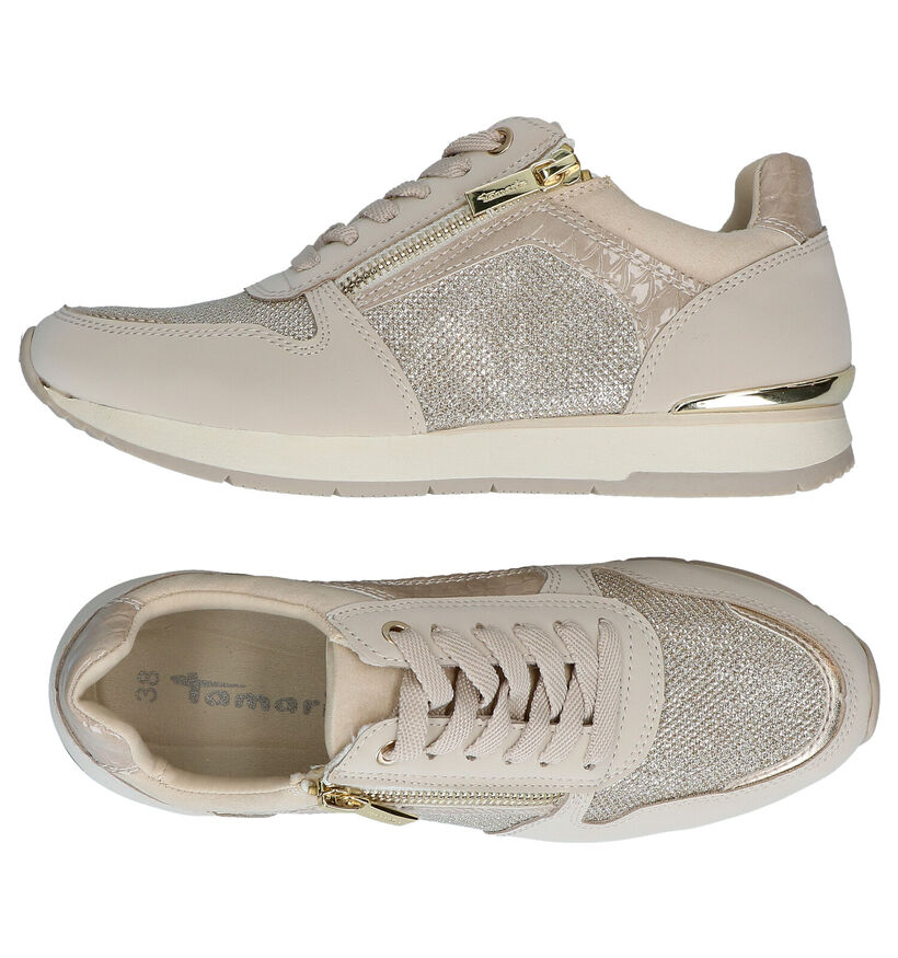 Tamaris Beige Sneakers in kunstleer (286291)