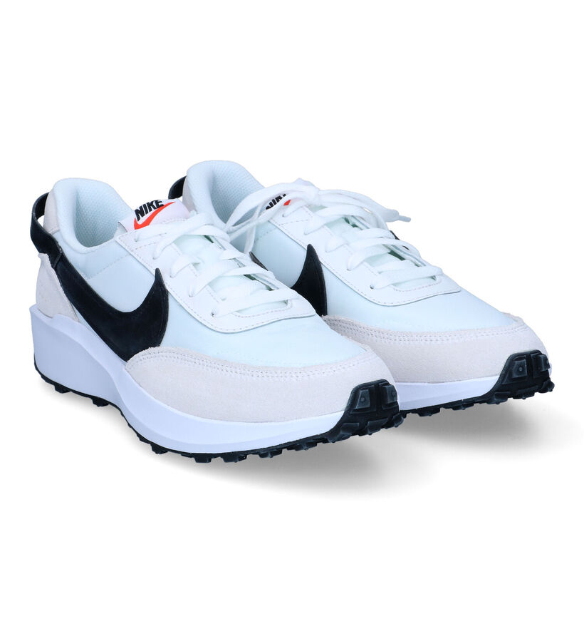 Nike Waffle Debut Witte Sneakers in daim (319404)