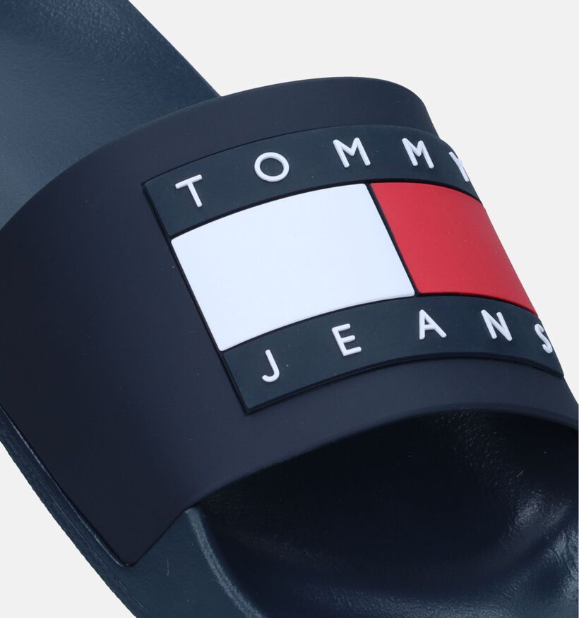 TH Tommy Jeans Pool Slide Claquettes de picine en Bleu pour hommes (336717)