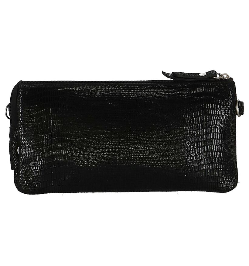 Via Limone Lizard Sac Porté Croisé en Noir en nubuck (270746)