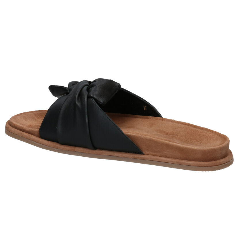 Inuovo Nu-pieds plates en Noir en cuir (292683)