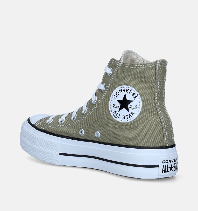 Converse Chuck Taylor All Star Lift Hi Baskets en Vert pour femmes (341507)