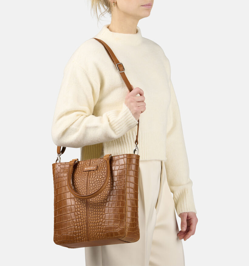 Burkely Colbie Cabas Croco en Noir Burkely Colbie Cabas en Cognac pour femmes (362992)