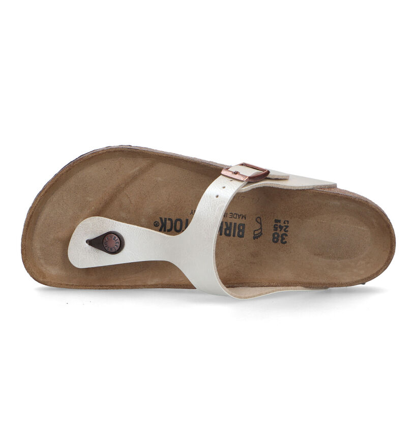 Birkenstock Gizeh Birko-Flor Zwarte Teenslippers voor dames (338058)