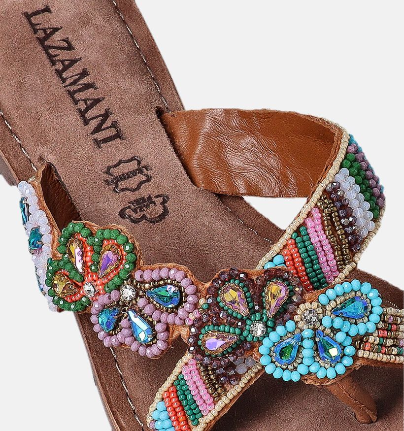 Lazamani Bruine Teenslippers voor dames (357747)