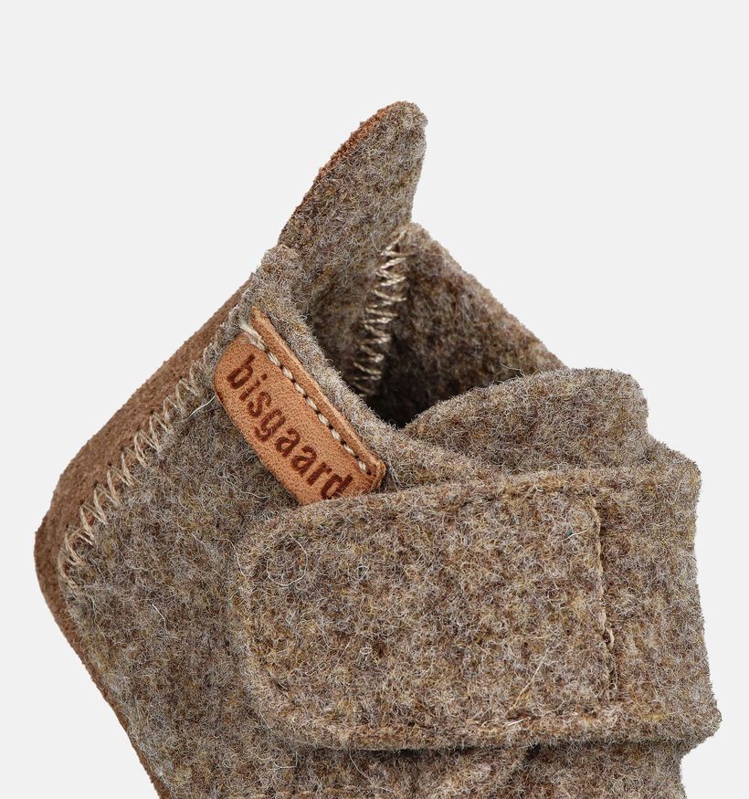 Bisgaard Baby Wool Bruine Pantoffels voor jongens, meisjes (364805)