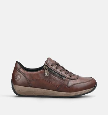 Rieker Low Sneakers Zwart/Wit/Bruin