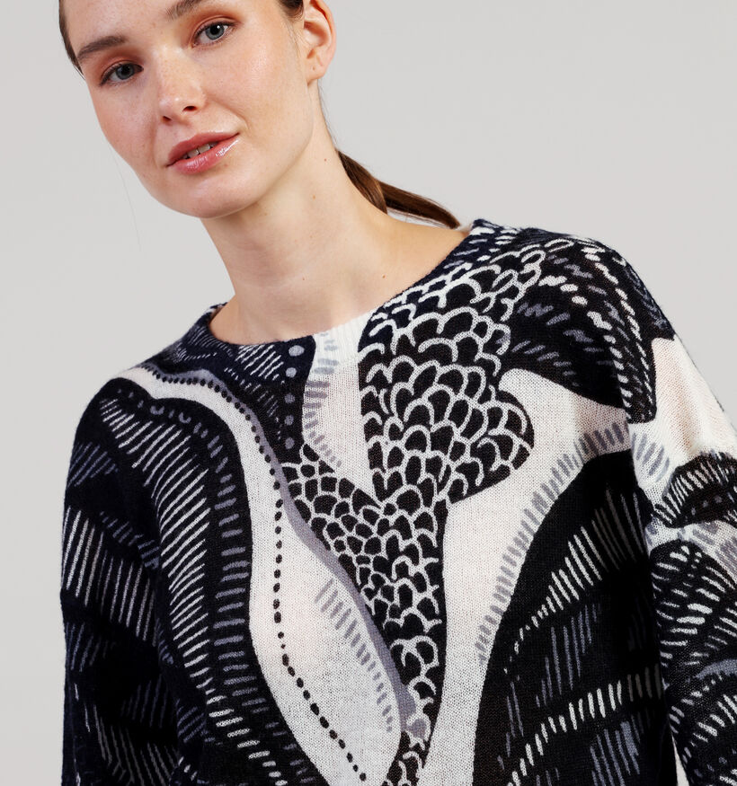 comma Beige/Blauwe Trui voor dames (364456)