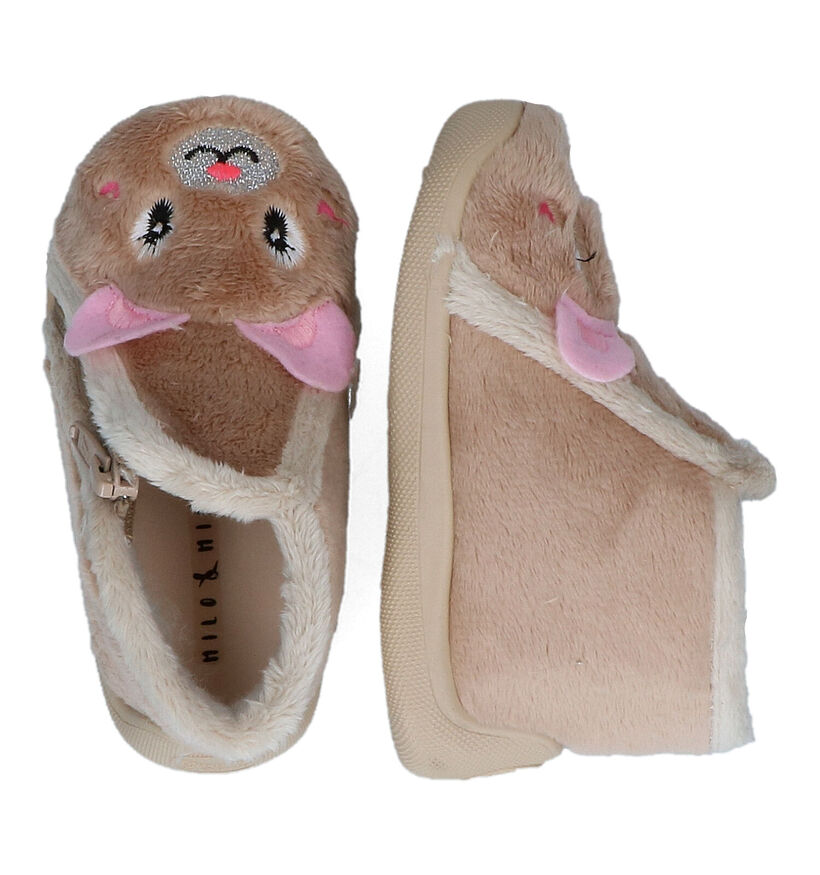 Milo & Mila Pantoufles fermées en Beige pour filles (318161)