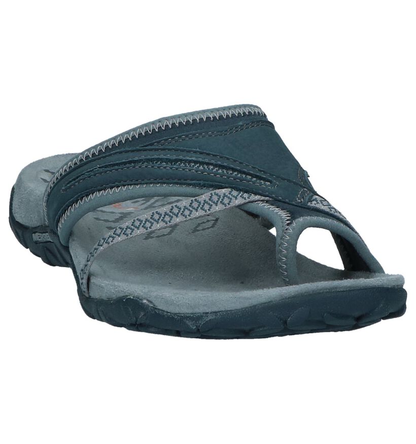 Merrell Tongs en Bleu foncé en cuir (213012)