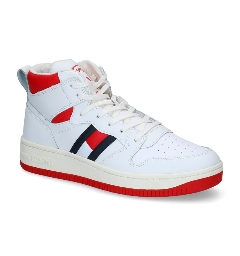 Tommy Hilfiger Witte Hoge Sneakers in leer (296043)