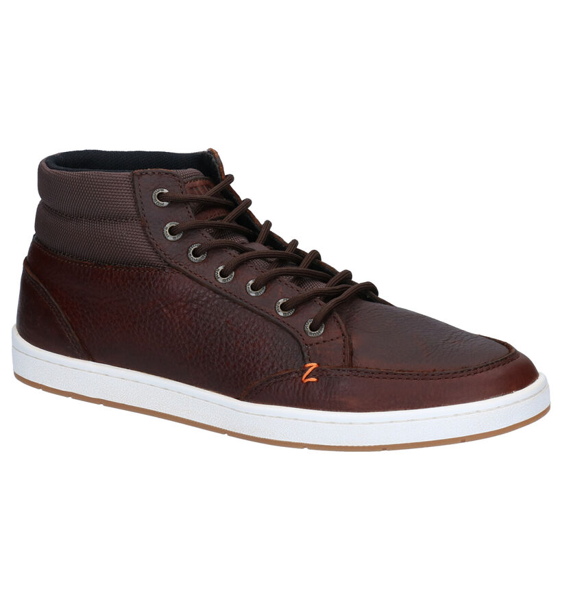 Hub Industry 2.0 Bottines en Cognac pour hommes (314729) - pour semelles orthopédiques