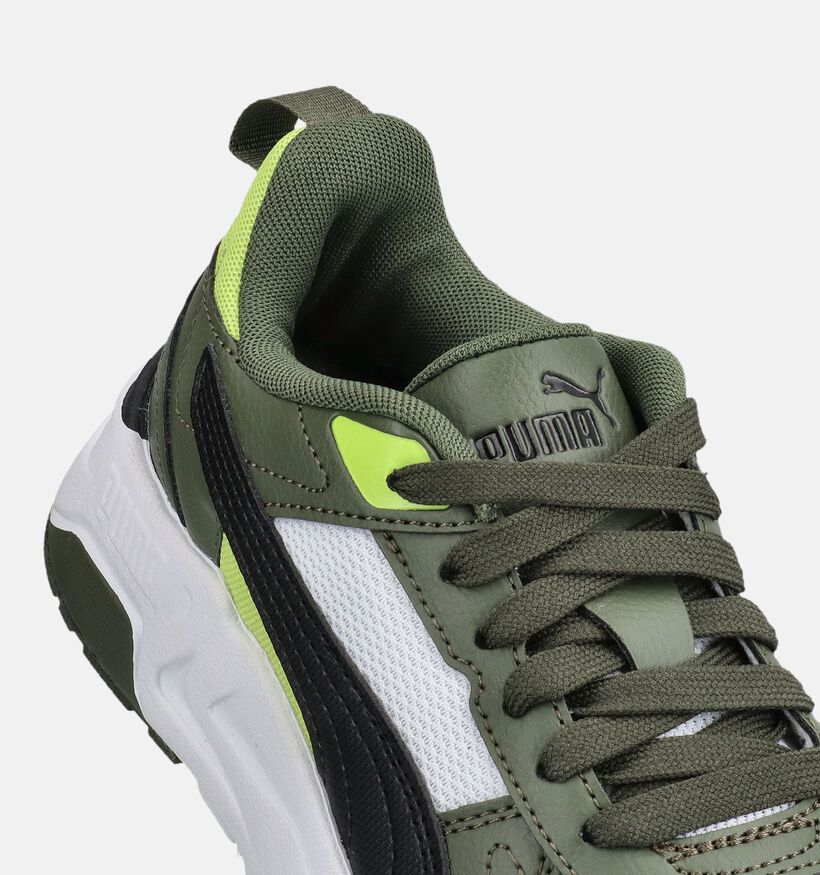 Puma Trinity 2 LT Baskets basses en Vert pour gar&ccedil;ons (375563) - pour semelles orthop&eacute;diques