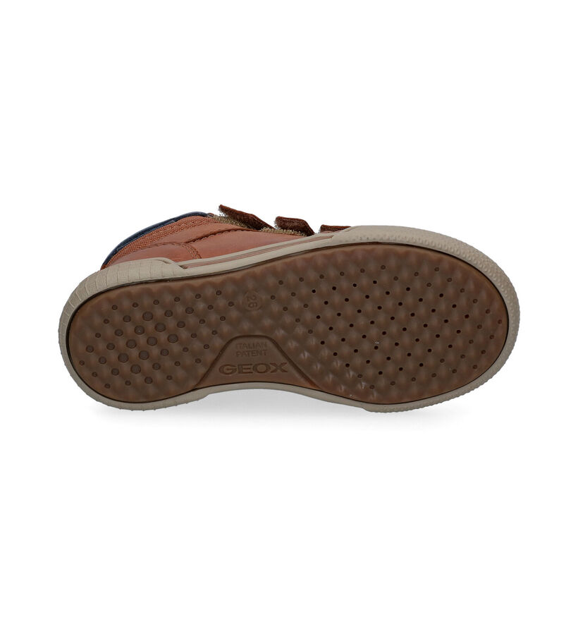 Geox Poseido Chaussures Hautes en Cognac pour garçons (295102) - pour semelles orthopédiques